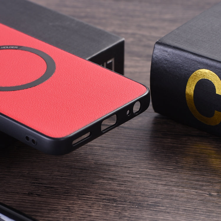 For Motorola Moto G 5G 2024 PU MagSafe Magnetic Phone Case(White) by buy2fix