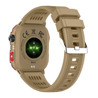 HT29 2.01 inch IPS Screen Triple Proof Smart Watch with Banknote Detector Light(Yellow) by buy2fix