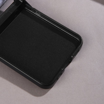 For Motorola Razr 50 Three-stage Folding Magsafe Cloth Texture Phone Case(Purple) by buy2fix