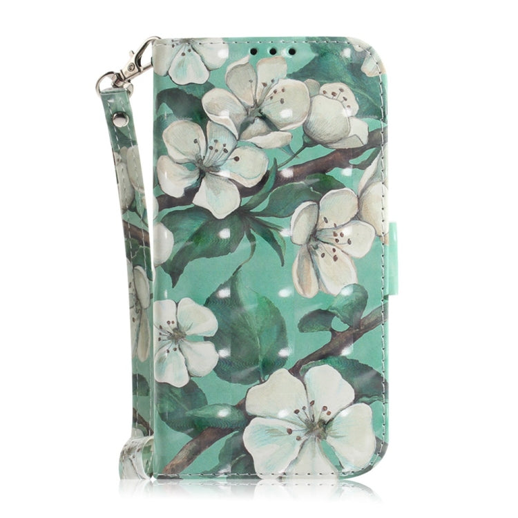 For Samsung Galaxy S25+ 5G 3D Colored Flip Leather Phone Case(Watercolor Flower) by buy2fix