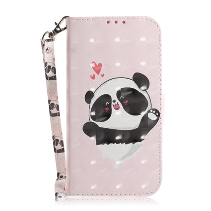 For Samsung Galaxy S25+ 5G 3D Colored Flip Leather Phone Case(Heart Panda) by buy2fix