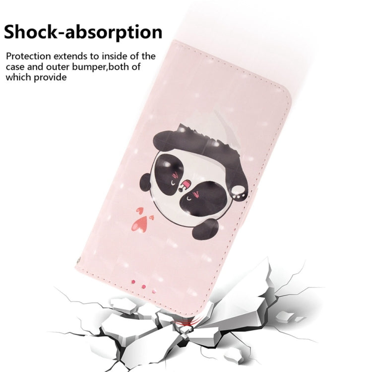For Samsung Galaxy S25+ 5G 3D Colored Flip Leather Phone Case(Heart Panda) by buy2fix