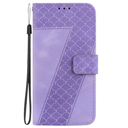 For Samsung Galaxy S25+ 5G Seven-shaped Embossed Leather Phone Case(Purple) - Galaxy S25+ 5G Cases by buy2fix | Online Shopping UK | buy2fix