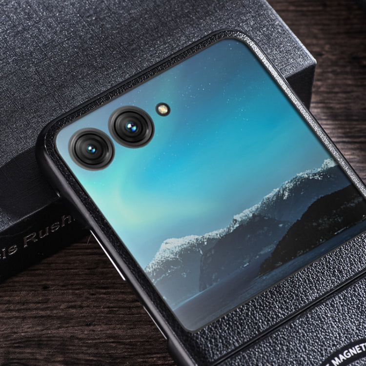 For Motorola Razr 50 Folding PU MagSafe Magnetic Phone Case(Red) by buy2fix