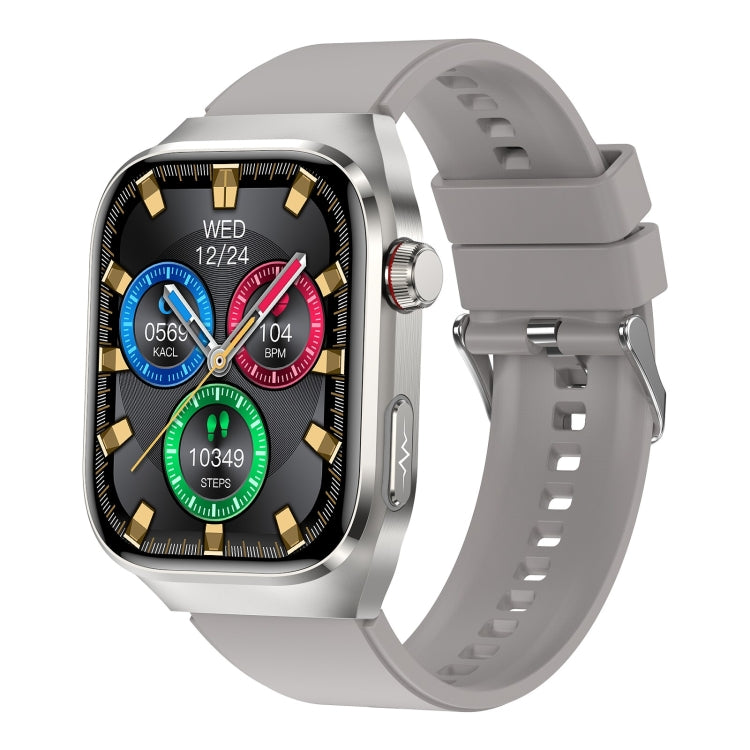 TK16 2.04 inch LCD Screen Silicone Strap Smart Watch Supports Health Monitoring(Grey) by buy2fix