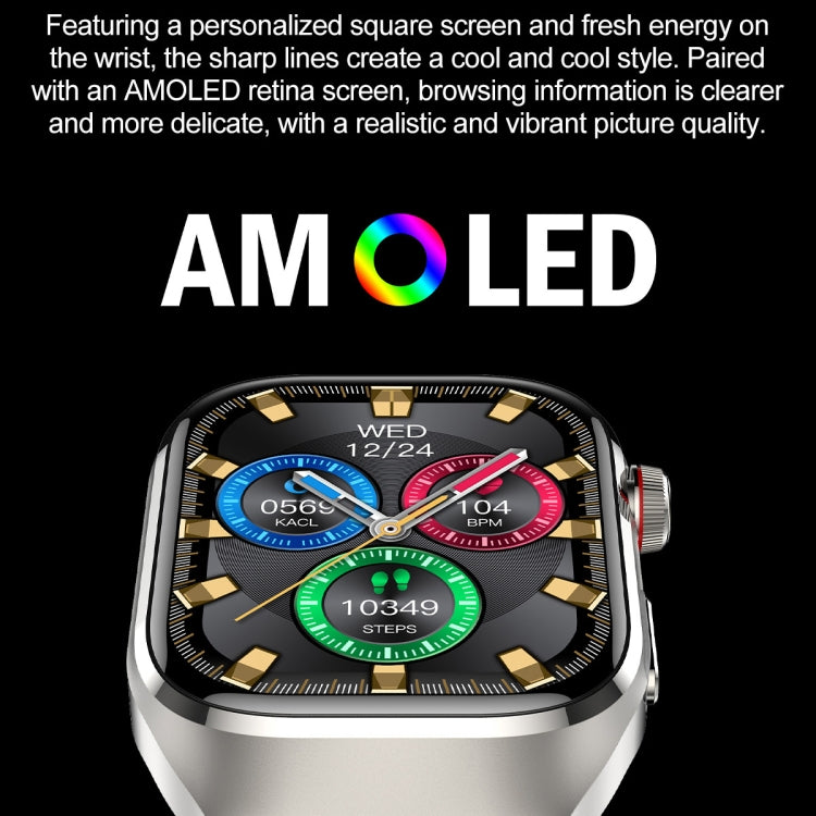 TK16 2.04 inch LCD Screen Silicone Strap Smart Watch Supports Health Monitoring(Grey) by buy2fix