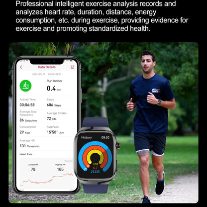 TK16 2.04 inch LCD Screen Silicone Strap Smart Watch Supports Health Monitoring(Black) by buy2fix