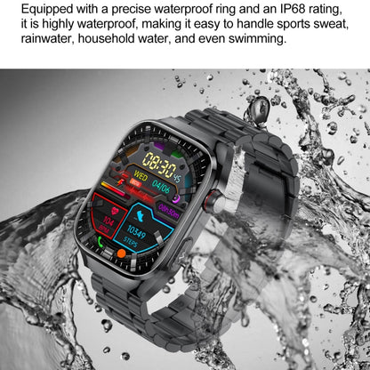 TK16 2.04 inch LCD Screen Silicone Strap Smart Watch Supports Health Monitoring(Black) by buy2fix