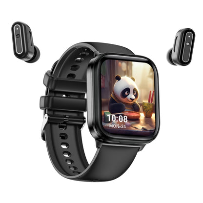 X9 1.85 inch Square Screen 2 in 1 Bluetooth Earphone Smart Watch(Black) by buy2fix