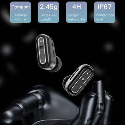 X9 1.85 inch Square Screen 2 in 1 Bluetooth Earphone Smart Watch(Black) by buy2fix