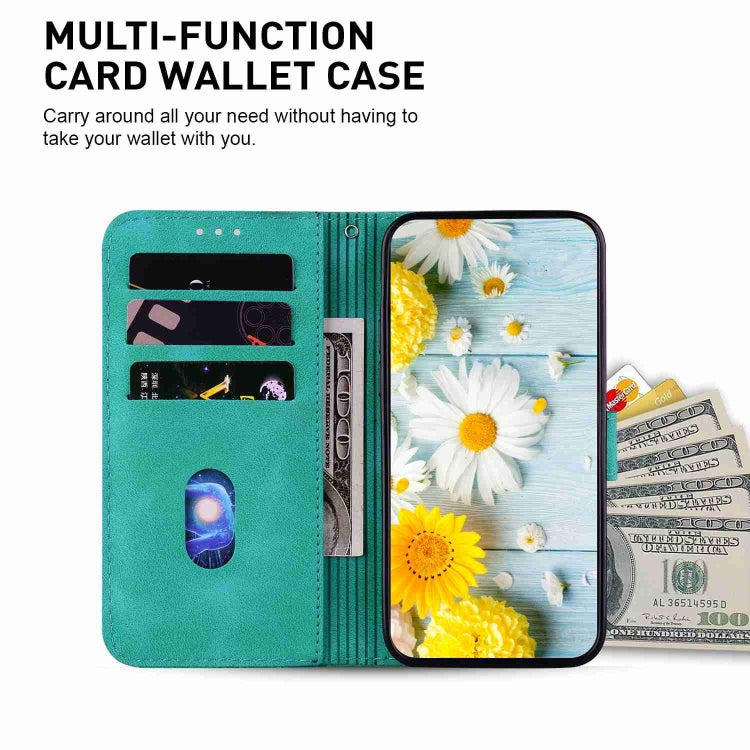 For Samsung Galaxy S25+ 5G Lily Embossed Leather Phone Case(Green) by buy2fix