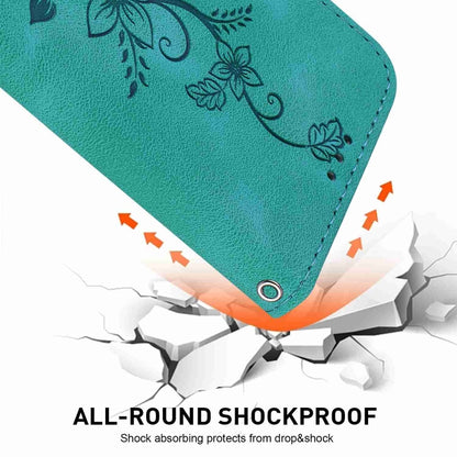 For Samsung Galaxy S25+ 5G Lily Embossed Leather Phone Case(Green) by buy2fix