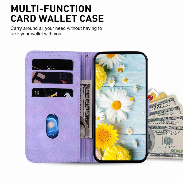 For Samsung Galaxy S25+ 5G Lily Embossed Leather Phone Case(Purple) by buy2fix