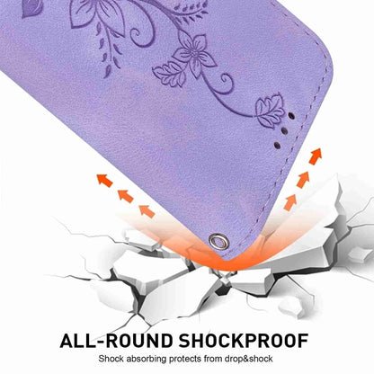 For Samsung Galaxy S25+ 5G Lily Embossed Leather Phone Case(Purple) by buy2fix
