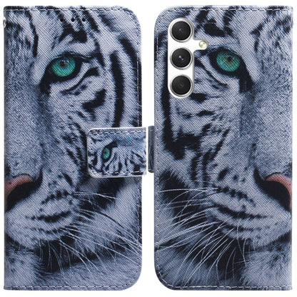 For Samsung Galaxy S25 5G Coloured Drawing Flip Leather Phone Case(Tiger) by buy2fix