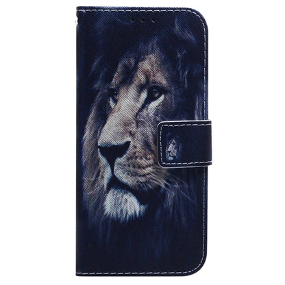 For Samsung Galaxy S25 5G Coloured Drawing Flip Leather Phone Case(Lion) by buy2fix