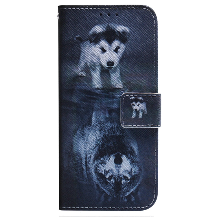 For Samsung Galaxy S25 5G Coloured Drawing Flip Leather Phone Case(Wolf and Dog) by buy2fix