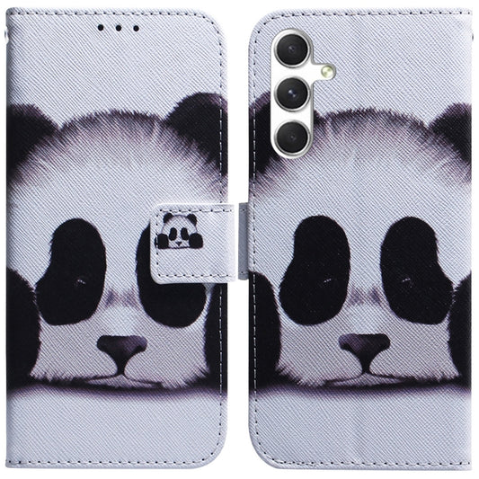 For Samsung Galaxy S25 5G Coloured Drawing Flip Leather Phone Case(Panda) by buy2fix