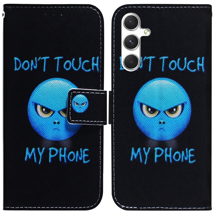 For Samsung Galaxy S25 5G Coloured Drawing Flip Leather Phone Case(Anger) by buy2fix
