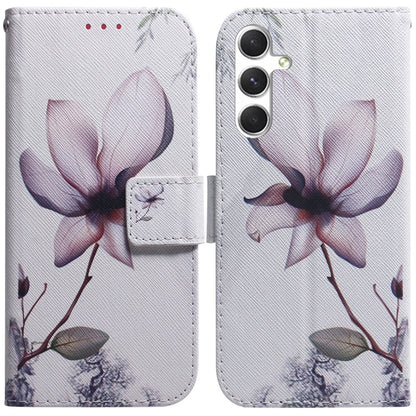 For Samsung Galaxy S25 5G Coloured Drawing Flip Leather Phone Case(Magnolia) by buy2fix