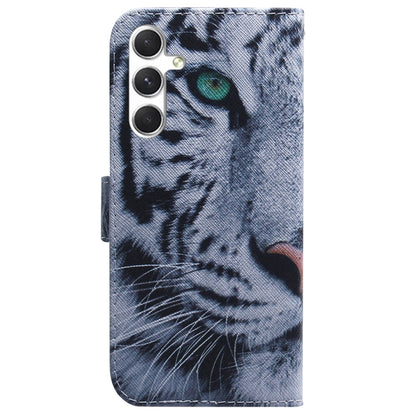For Samsung Galaxy S25+ 5G Coloured Drawing Flip Leather Phone Case(Tiger) by buy2fix