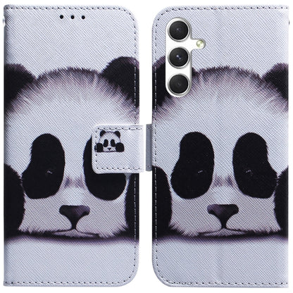 For Samsung Galaxy S25+ 5G Coloured Drawing Flip Leather Phone Case(Panda) by buy2fix