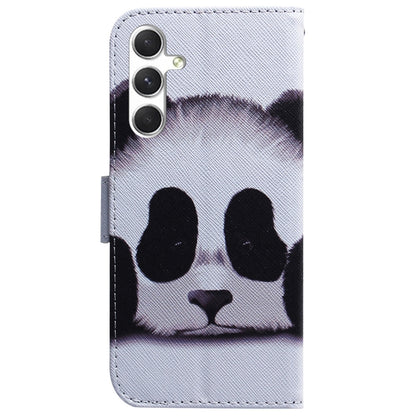 For Samsung Galaxy S25+ 5G Coloured Drawing Flip Leather Phone Case(Panda) by buy2fix