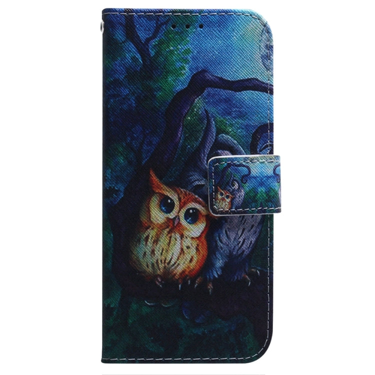 For Samsung Galaxy S25 Ultra 5G Coloured Drawing Flip Leather Phone Case(Oil Painting Owl) by buy2fix