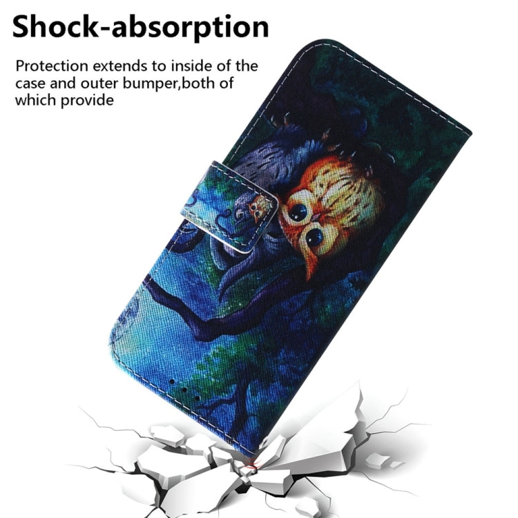 For Samsung Galaxy S25 Ultra 5G Coloured Drawing Flip Leather Phone Case(Oil Painting Owl) by buy2fix