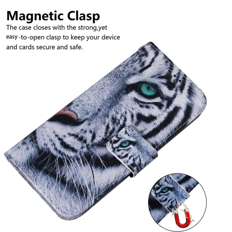 For Samsung Galaxy S25 Ultra 5G Coloured Drawing Flip Leather Phone Case(Tiger) by buy2fix