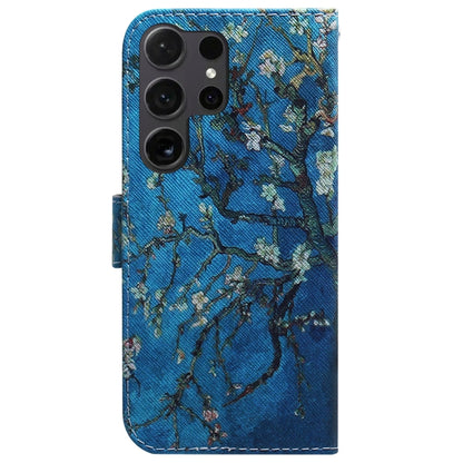 For Samsung Galaxy S25 Ultra 5G Coloured Drawing Flip Leather Phone Case(Apricot) by buy2fix