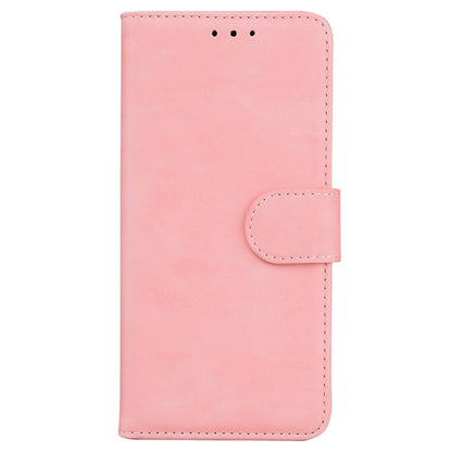 For Samsung Galaxy S25+ 5G Skin Feel Pure Color Flip Leather Phone Case(Pink) by buy2fix
