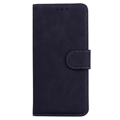 For Samsung Galaxy S25+ 5G Skin Feel Pure Color Flip Leather Phone Case(Black) by buy2fix