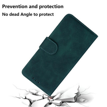 For Samsung Galaxy S25 Ultra 5G Skin Feel Pure Color Flip Leather Phone Case(Green) by buy2fix