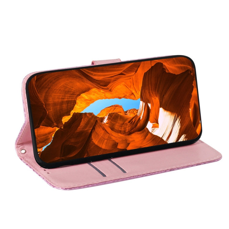 For Samsung Galaxy S25 5G Colorful Magnetic Buckle Leather Phone Case(Pink) by buy2fix