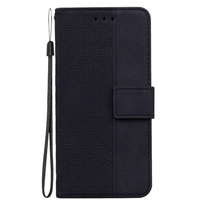 For Samsung Galaxy S25 Ultra 5G Geometric Embossed Leather Phone Case(Black) by buy2fix