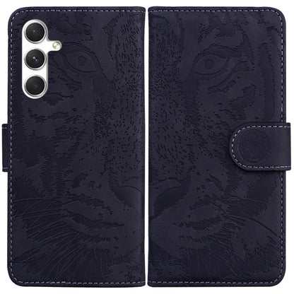 For Samsung Galaxy S25+ 5G Tiger Embossing Pattern Flip Leather Phone Case(Black) by buy2fix