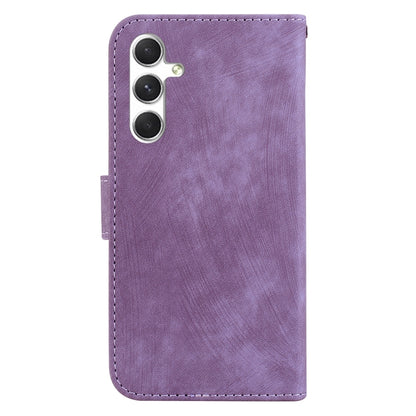For Samsung Galaxy S25 5G Little Tiger Embossed Leather Phone Case(Purple) by buy2fix
