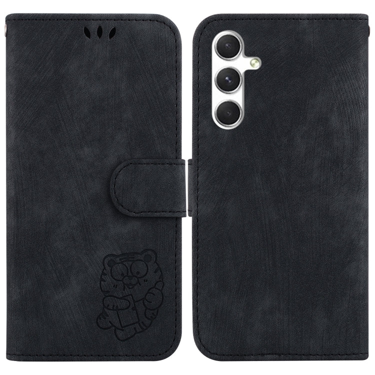For Samsung Galaxy S25+ 5G Little Tiger Embossed Leather Phone Case(Black) by buy2fix