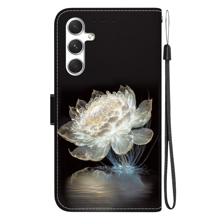 For Samsung Galaxy S25 5G Crystal Texture Colored Drawing Leather Phone Case(Crystal Peony) by buy2fix