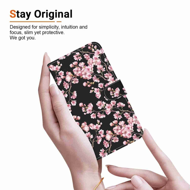 For Samsung Galaxy S25 5G Crystal Texture Colored Drawing Leather Phone Case(Plum Bossom) by buy2fix