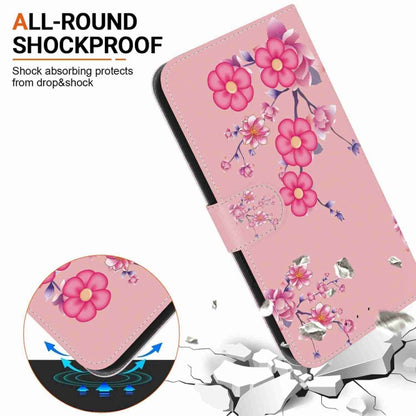 For Samsung Galaxy S25 5G Crystal Texture Colored Drawing Leather Phone Case(Cherry Blossoms) by buy2fix
