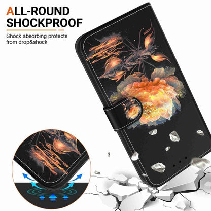 For Samsung Galaxy S25+ 5G Crystal Texture Colored Drawing Leather Phone Case(Gold Peony) by buy2fix