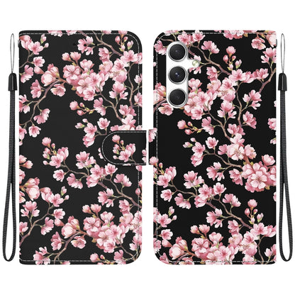 For Samsung Galaxy S25+ 5G Crystal Texture Colored Drawing Leather Phone Case(Plum Bossom) by buy2fix