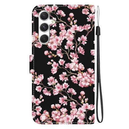 For Samsung Galaxy S25+ 5G Crystal Texture Colored Drawing Leather Phone Case(Plum Bossom) by buy2fix