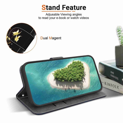 For Samsung Galaxy S25 Ultra 5G Crystal Texture Colored Drawing Leather Phone Case(Gold Butterfly Rose) by buy2fix