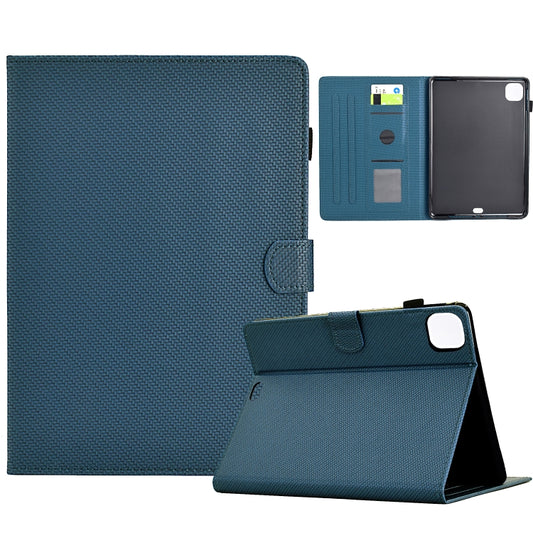 For iPad Pro 11 2022 / 2022 Solid Color Fiber Texture Smart Tablet Leather Case(Royal Blue) - iPad Pro 11 (2022/2021) Cases by buy2fix | Online Shopping UK | buy2fix