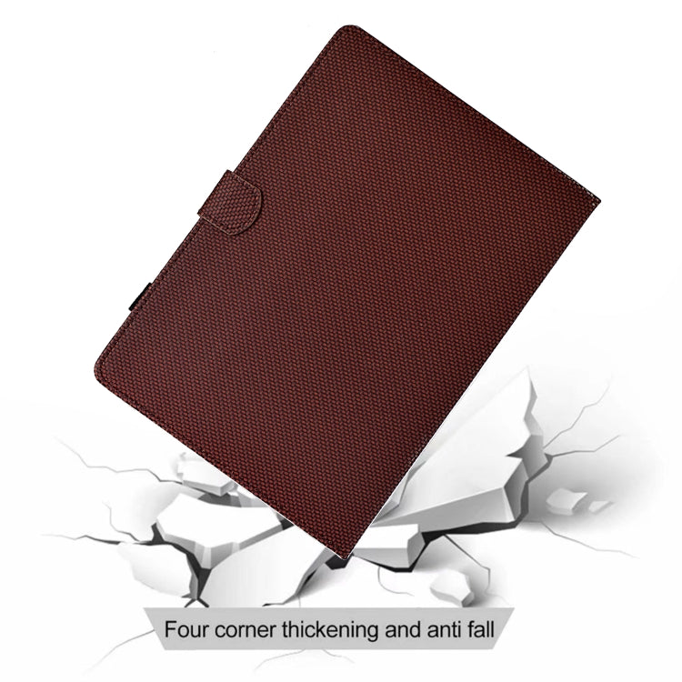 For iPad 2025 / 2022 Solid Color Fiber Texture Smart Tablet Leather Case(Brown) - iPad 2025 / 2022 Cases by buy2fix | Online Shopping UK | buy2fix