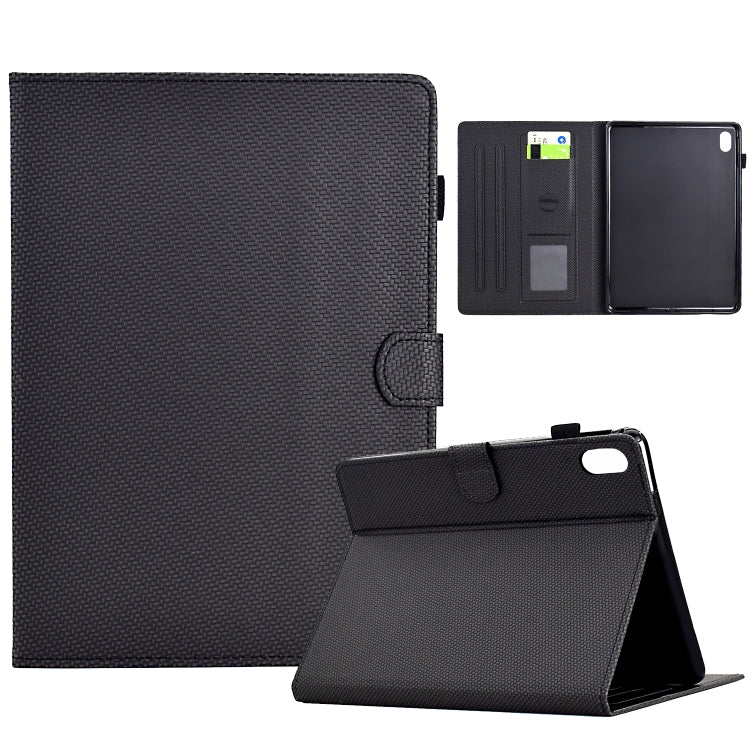 For iPad 2025 / 2022 Solid Color Fiber Texture Smart Tablet Leather Case(Black) - iPad 2025 / 2022 Cases by buy2fix | Online Shopping UK | buy2fix