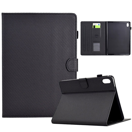 For iPad 2025 / 2022 Solid Color Fiber Texture Smart Tablet Leather Case(Black) - iPad 2025 / 2022 Cases by buy2fix | Online Shopping UK | buy2fix